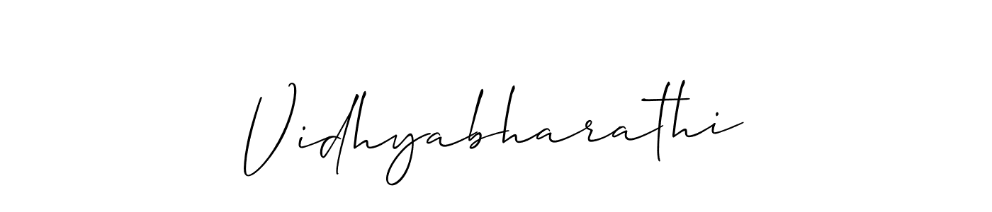 Also we have Vidhyabharathi name is the best signature style. Create professional handwritten signature collection using Allison_Script autograph style. Vidhyabharathi signature style 2 images and pictures png