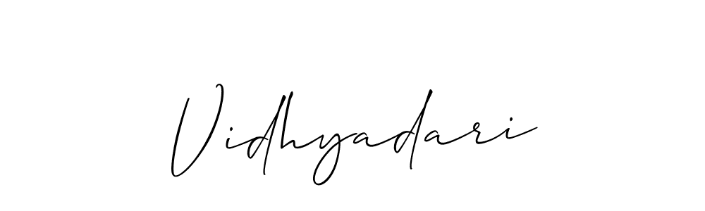 Design your own signature with our free online signature maker. With this signature software, you can create a handwritten (Allison_Script) signature for name Vidhyadari. Vidhyadari signature style 2 images and pictures png