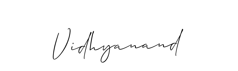 It looks lik you need a new signature style for name Vidhyanand. Design unique handwritten (Allison_Script) signature with our free signature maker in just a few clicks. Vidhyanand signature style 2 images and pictures png