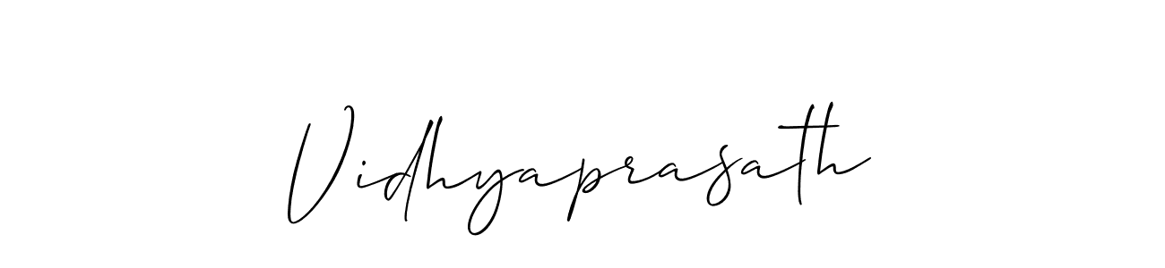 How to make Vidhyaprasath name signature. Use Allison_Script style for creating short signs online. This is the latest handwritten sign. Vidhyaprasath signature style 2 images and pictures png
