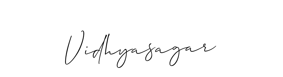 Also we have Vidhyasagar name is the best signature style. Create professional handwritten signature collection using Allison_Script autograph style. Vidhyasagar signature style 2 images and pictures png