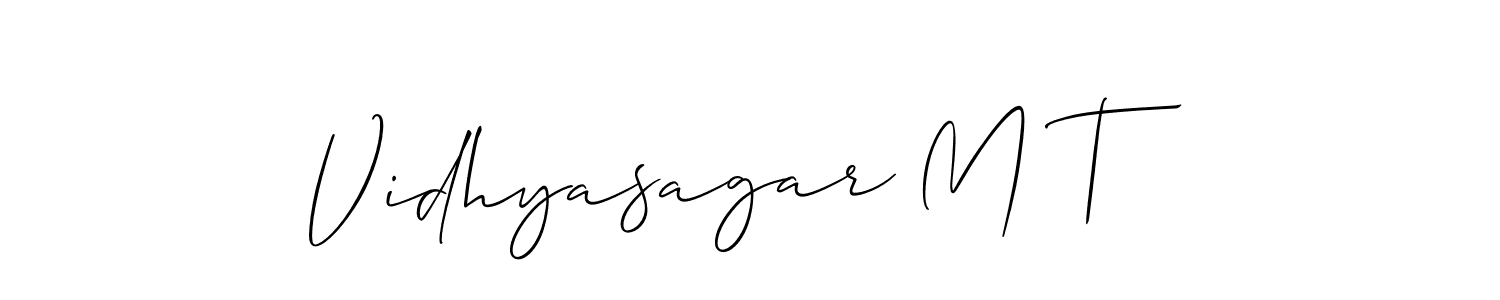 Design your own signature with our free online signature maker. With this signature software, you can create a handwritten (Allison_Script) signature for name Vidhyasagar M T. Vidhyasagar M T signature style 2 images and pictures png