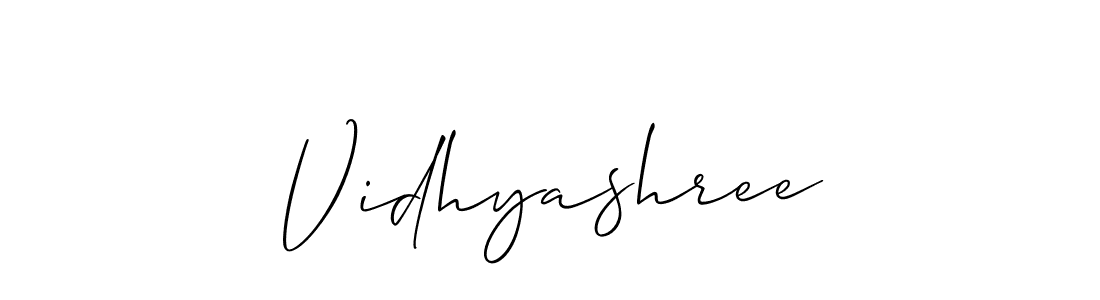 Allison_Script is a professional signature style that is perfect for those who want to add a touch of class to their signature. It is also a great choice for those who want to make their signature more unique. Get Vidhyashree name to fancy signature for free. Vidhyashree signature style 2 images and pictures png
