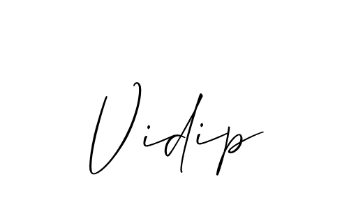 Also You can easily find your signature by using the search form. We will create Vidip name handwritten signature images for you free of cost using Allison_Script sign style. Vidip signature style 2 images and pictures png