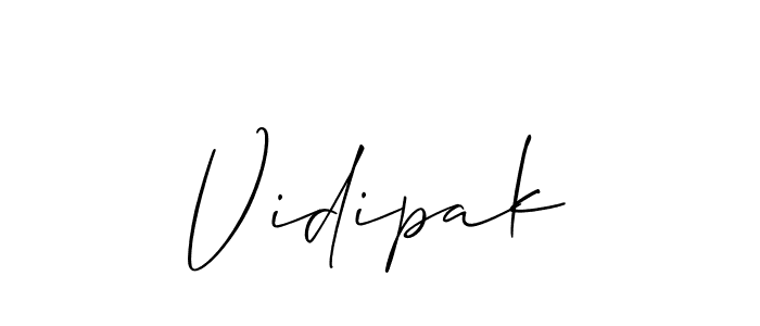 if you are searching for the best signature style for your name Vidipak. so please give up your signature search. here we have designed multiple signature styles  using Allison_Script. Vidipak signature style 2 images and pictures png