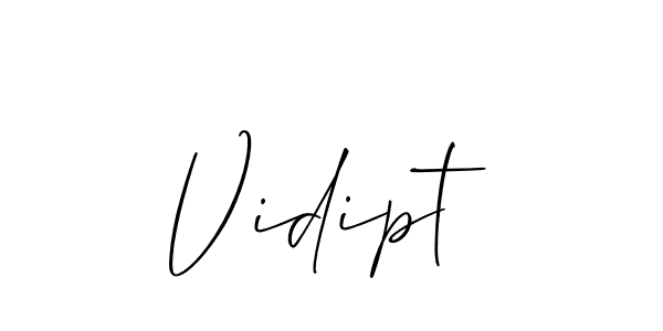 Create a beautiful signature design for name Vidipt. With this signature (Allison_Script) fonts, you can make a handwritten signature for free. Vidipt signature style 2 images and pictures png