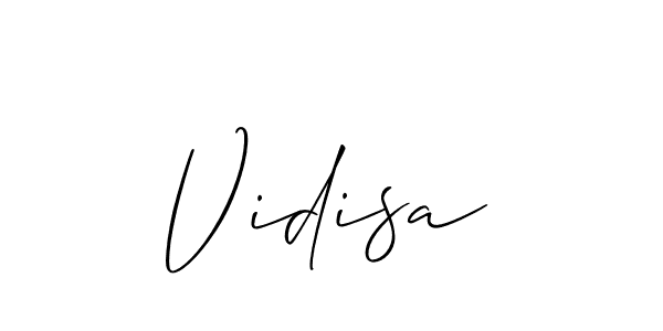 Use a signature maker to create a handwritten signature online. With this signature software, you can design (Allison_Script) your own signature for name Vidisa. Vidisa signature style 2 images and pictures png