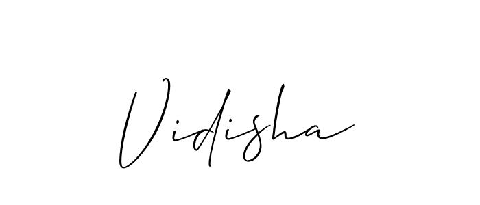 Vidisha stylish signature style. Best Handwritten Sign (Allison_Script) for my name. Handwritten Signature Collection Ideas for my name Vidisha. Vidisha signature style 2 images and pictures png