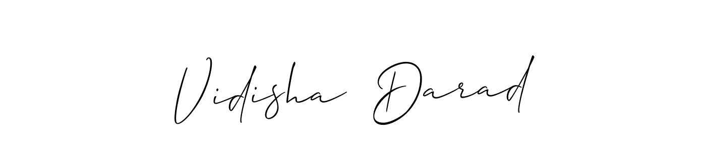 Allison_Script is a professional signature style that is perfect for those who want to add a touch of class to their signature. It is also a great choice for those who want to make their signature more unique. Get Vidisha  Darad name to fancy signature for free. Vidisha  Darad signature style 2 images and pictures png