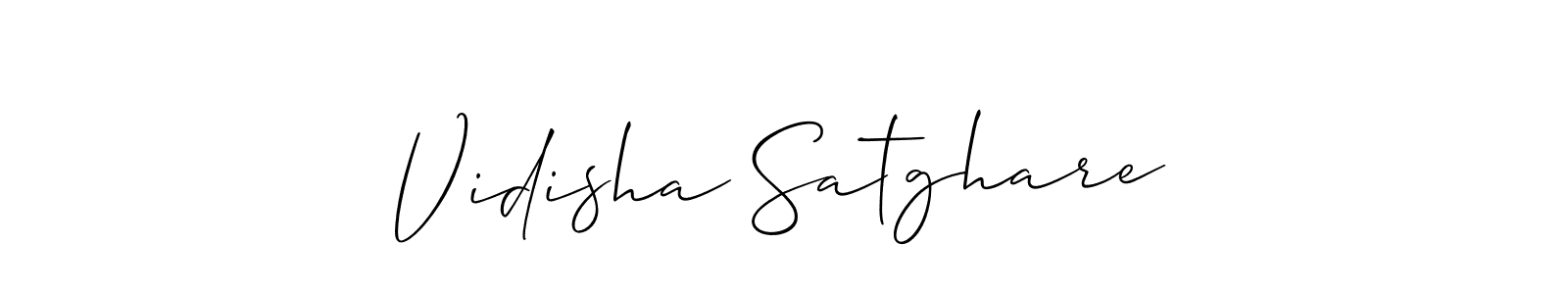 How to make Vidisha Satghare signature? Allison_Script is a professional autograph style. Create handwritten signature for Vidisha Satghare name. Vidisha Satghare signature style 2 images and pictures png