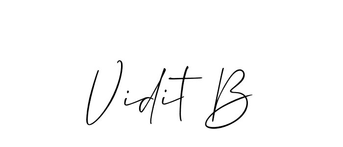 You can use this online signature creator to create a handwritten signature for the name Vidit B. This is the best online autograph maker. Vidit B signature style 2 images and pictures png