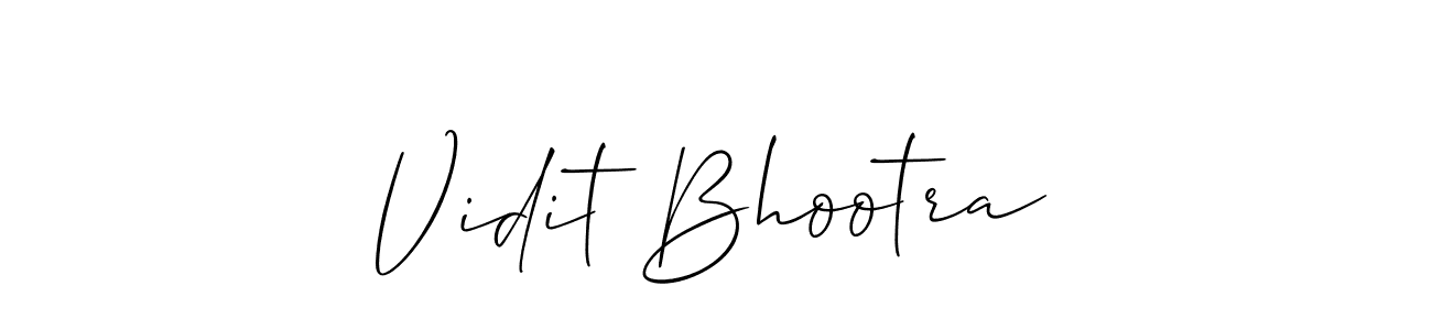 Similarly Allison_Script is the best handwritten signature design. Signature creator online .You can use it as an online autograph creator for name Vidit Bhootra. Vidit Bhootra signature style 2 images and pictures png