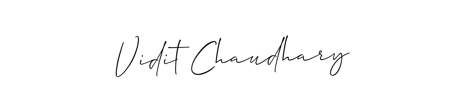 Best and Professional Signature Style for Vidit Chaudhary. Allison_Script Best Signature Style Collection. Vidit Chaudhary signature style 2 images and pictures png