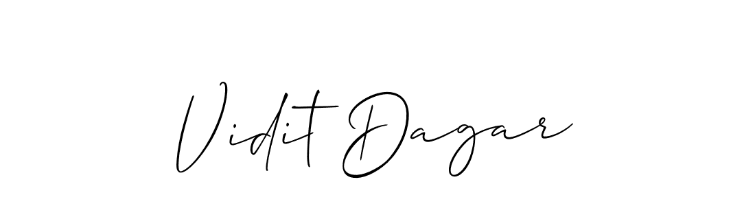 Create a beautiful signature design for name Vidit Dagar. With this signature (Allison_Script) fonts, you can make a handwritten signature for free. Vidit Dagar signature style 2 images and pictures png