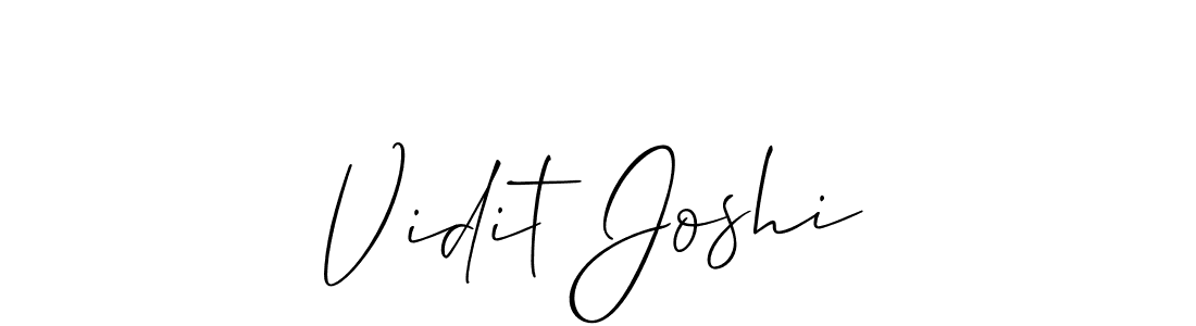 Use a signature maker to create a handwritten signature online. With this signature software, you can design (Allison_Script) your own signature for name Vidit Joshi. Vidit Joshi signature style 2 images and pictures png