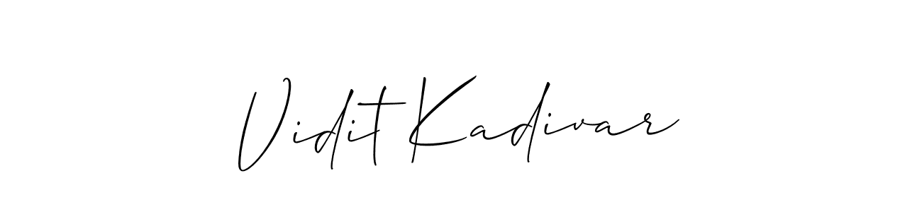 Similarly Allison_Script is the best handwritten signature design. Signature creator online .You can use it as an online autograph creator for name Vidit Kadivar. Vidit Kadivar signature style 2 images and pictures png
