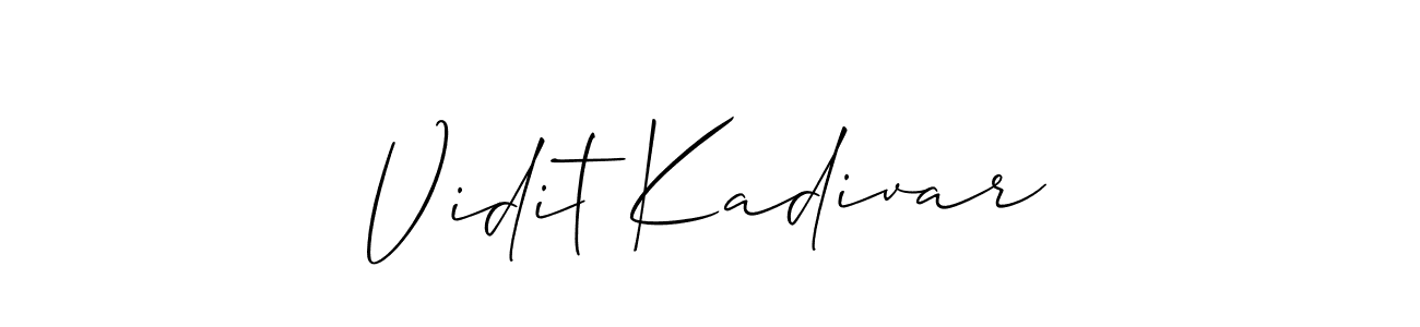 Best and Professional Signature Style for Vidit Kadivar. Allison_Script Best Signature Style Collection. Vidit Kadivar signature style 2 images and pictures png