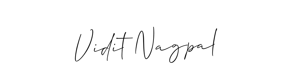 You should practise on your own different ways (Allison_Script) to write your name (Vidit Nagpal) in signature. don't let someone else do it for you. Vidit Nagpal signature style 2 images and pictures png