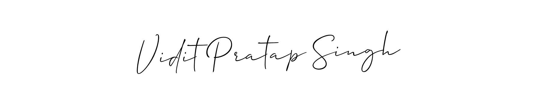 Use a signature maker to create a handwritten signature online. With this signature software, you can design (Allison_Script) your own signature for name Vidit Pratap Singh. Vidit Pratap Singh signature style 2 images and pictures png