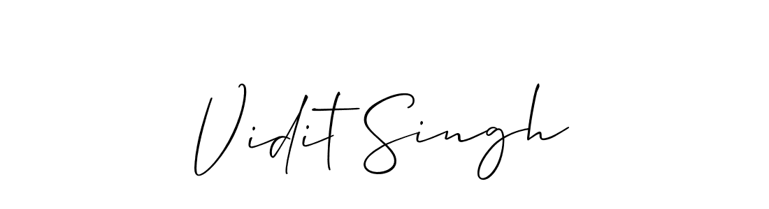 Allison_Script is a professional signature style that is perfect for those who want to add a touch of class to their signature. It is also a great choice for those who want to make their signature more unique. Get Vidit Singh name to fancy signature for free. Vidit Singh signature style 2 images and pictures png