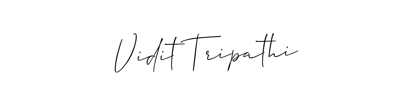 Make a beautiful signature design for name Vidit Tripathi. With this signature (Allison_Script) style, you can create a handwritten signature for free. Vidit Tripathi signature style 2 images and pictures png