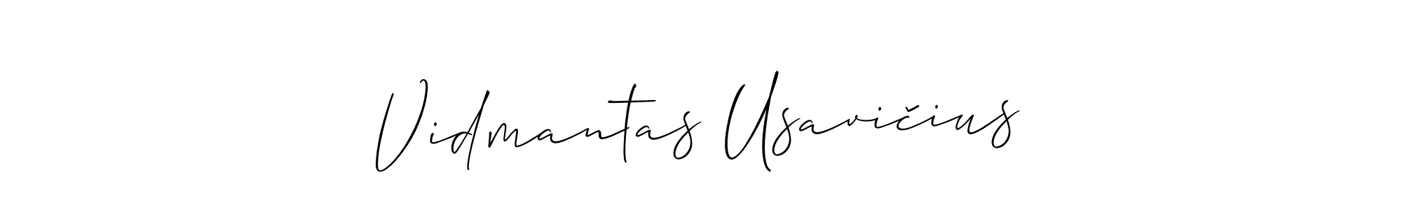 if you are searching for the best signature style for your name Vidmantas Usavičius. so please give up your signature search. here we have designed multiple signature styles  using Allison_Script. Vidmantas Usavičius signature style 2 images and pictures png