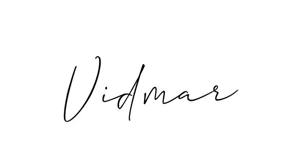 How to Draw Vidmar signature style? Allison_Script is a latest design signature styles for name Vidmar. Vidmar signature style 2 images and pictures png