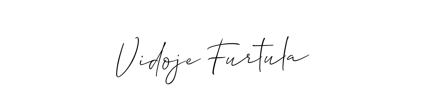 Vidoje Furtula stylish signature style. Best Handwritten Sign (Allison_Script) for my name. Handwritten Signature Collection Ideas for my name Vidoje Furtula. Vidoje Furtula signature style 2 images and pictures png