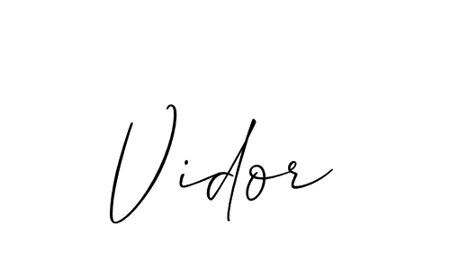 Allison_Script is a professional signature style that is perfect for those who want to add a touch of class to their signature. It is also a great choice for those who want to make their signature more unique. Get Vidor name to fancy signature for free. Vidor signature style 2 images and pictures png