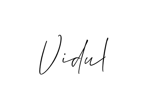 Make a beautiful signature design for name Vidul. Use this online signature maker to create a handwritten signature for free. Vidul signature style 2 images and pictures png