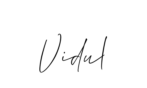 Make a beautiful signature design for name Vidul. Use this online signature maker to create a handwritten signature for free. Vidul signature style 2 images and pictures png