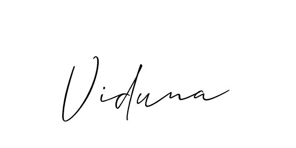 Make a beautiful signature design for name Viduna. Use this online signature maker to create a handwritten signature for free. Viduna signature style 2 images and pictures png