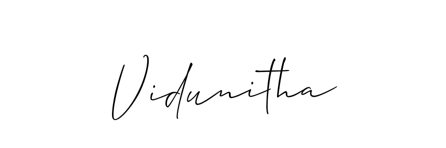 How to Draw Vidunitha signature style? Allison_Script is a latest design signature styles for name Vidunitha. Vidunitha signature style 2 images and pictures png