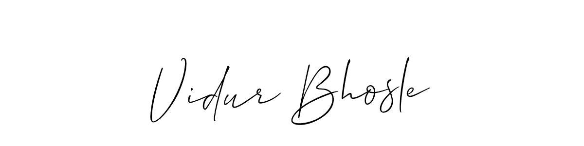 Design your own signature with our free online signature maker. With this signature software, you can create a handwritten (Allison_Script) signature for name Vidur Bhosle. Vidur Bhosle signature style 2 images and pictures png