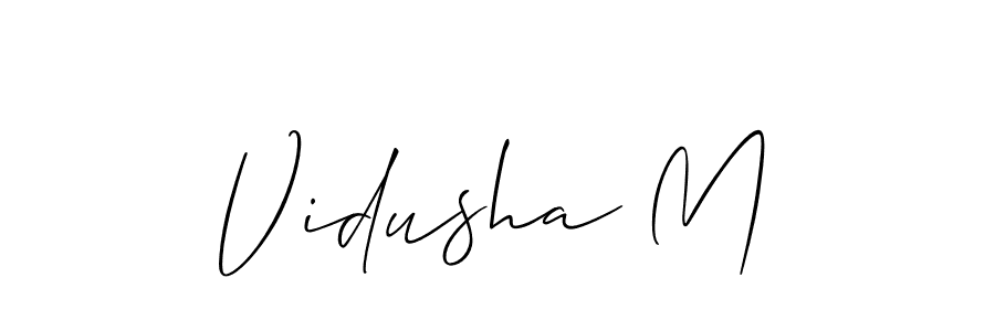 Best and Professional Signature Style for Vidusha M. Allison_Script Best Signature Style Collection. Vidusha M signature style 2 images and pictures png