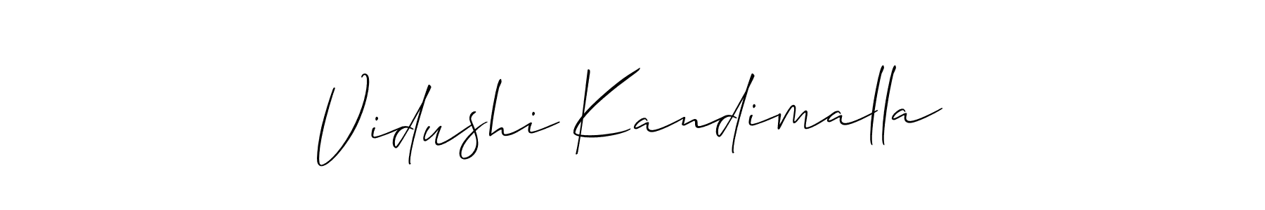 How to make Vidushi Kandimalla signature? Allison_Script is a professional autograph style. Create handwritten signature for Vidushi Kandimalla name. Vidushi Kandimalla signature style 2 images and pictures png