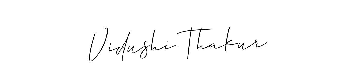 How to make Vidushi Thakur signature? Allison_Script is a professional autograph style. Create handwritten signature for Vidushi Thakur name. Vidushi Thakur signature style 2 images and pictures png