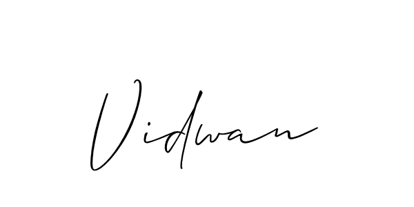 Make a beautiful signature design for name Vidwan. With this signature (Allison_Script) style, you can create a handwritten signature for free. Vidwan signature style 2 images and pictures png