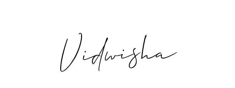 Use a signature maker to create a handwritten signature online. With this signature software, you can design (Allison_Script) your own signature for name Vidwisha. Vidwisha signature style 2 images and pictures png