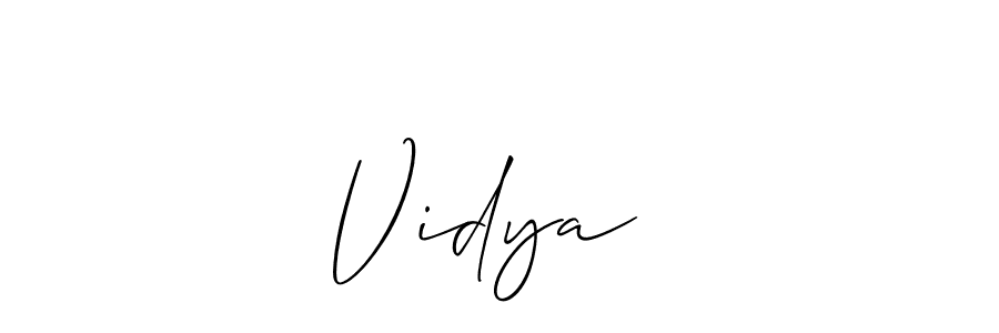It looks lik you need a new signature style for name Vidya ♡. Design unique handwritten (Allison_Script) signature with our free signature maker in just a few clicks. Vidya ♡ signature style 2 images and pictures png