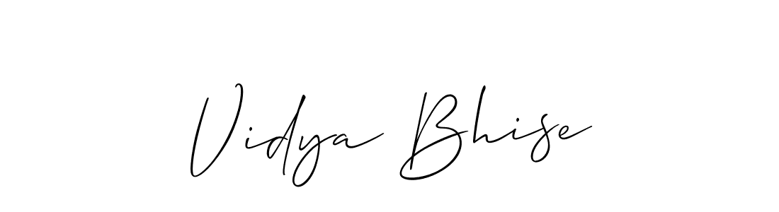 Make a beautiful signature design for name Vidya Bhise. With this signature (Allison_Script) style, you can create a handwritten signature for free. Vidya Bhise signature style 2 images and pictures png