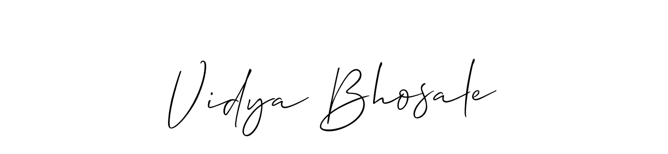 Similarly Allison_Script is the best handwritten signature design. Signature creator online .You can use it as an online autograph creator for name Vidya Bhosale. Vidya Bhosale signature style 2 images and pictures png