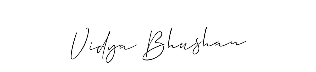 Vidya Bhushan stylish signature style. Best Handwritten Sign (Allison_Script) for my name. Handwritten Signature Collection Ideas for my name Vidya Bhushan. Vidya Bhushan signature style 2 images and pictures png