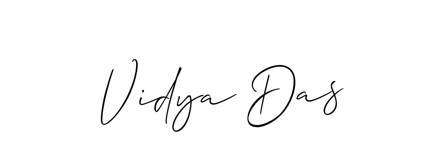 Allison_Script is a professional signature style that is perfect for those who want to add a touch of class to their signature. It is also a great choice for those who want to make their signature more unique. Get Vidya Das name to fancy signature for free. Vidya Das signature style 2 images and pictures png