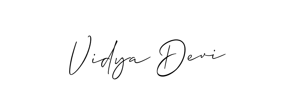 Best and Professional Signature Style for Vidya Devi. Allison_Script Best Signature Style Collection. Vidya Devi signature style 2 images and pictures png