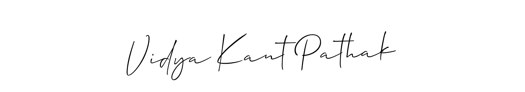 Design your own signature with our free online signature maker. With this signature software, you can create a handwritten (Allison_Script) signature for name Vidya Kant Pathak. Vidya Kant Pathak signature style 2 images and pictures png
