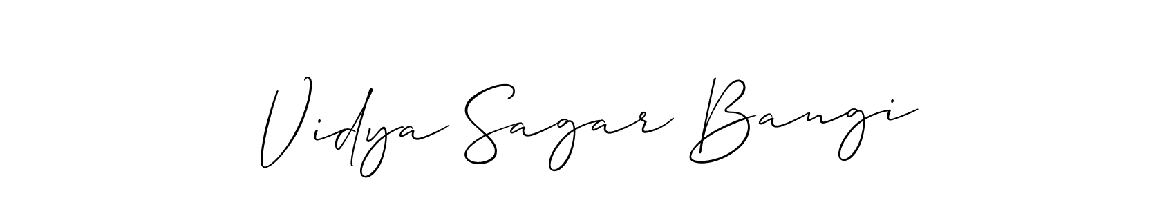 How to make Vidya Sagar Bangi name signature. Use Allison_Script style for creating short signs online. This is the latest handwritten sign. Vidya Sagar Bangi signature style 2 images and pictures png