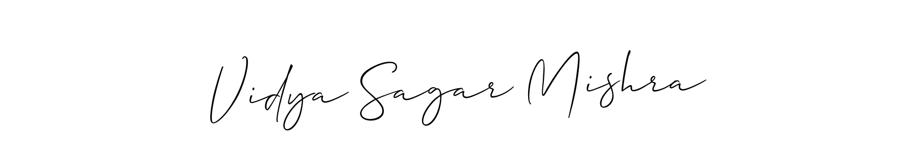Design your own signature with our free online signature maker. With this signature software, you can create a handwritten (Allison_Script) signature for name Vidya Sagar Mishra. Vidya Sagar Mishra signature style 2 images and pictures png