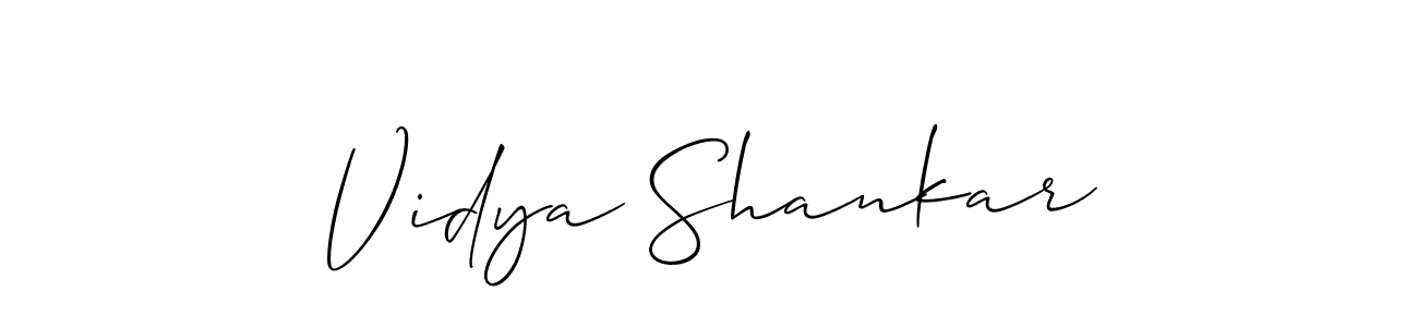 Create a beautiful signature design for name Vidya Shankar. With this signature (Allison_Script) fonts, you can make a handwritten signature for free. Vidya Shankar signature style 2 images and pictures png