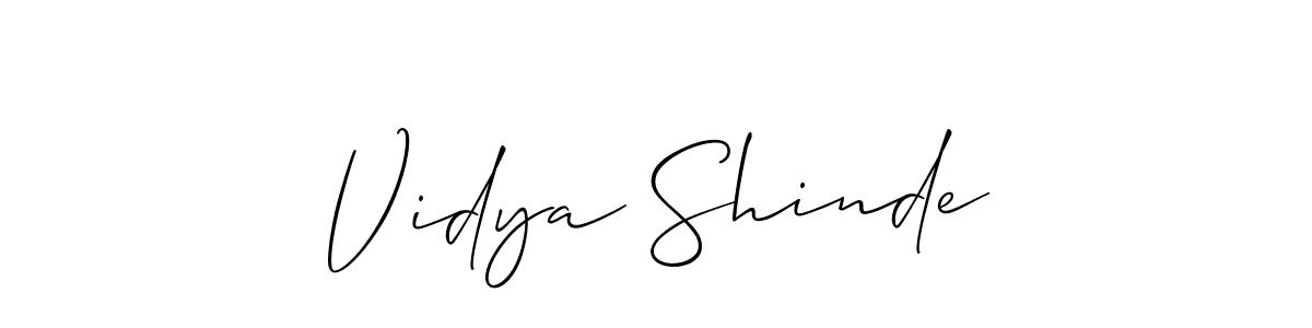 How to Draw Vidya Shinde signature style? Allison_Script is a latest design signature styles for name Vidya Shinde. Vidya Shinde signature style 2 images and pictures png